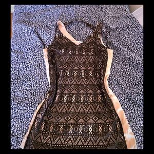 Black and Tan LACE DRESS